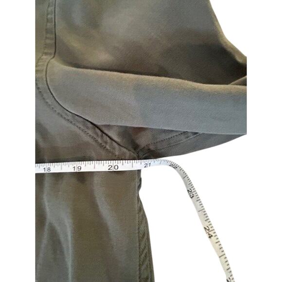 EVERLANE Shirt Green Long Sleeve Cotton Half Zip Collared Shirt Men’s LARGE - Picture 7 of 8